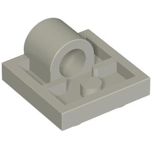 LEGO 2444 Plate, Modified 2 x 2 with Pin Hole in Light Bluish Gray - Authentic LEGO Part