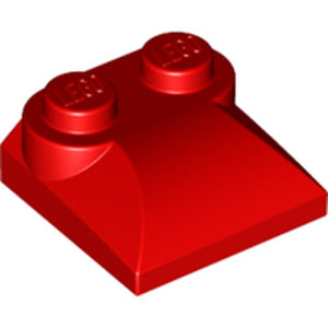 LEGO 47457 Slope, Curved 2 x 2 x 2/3 with 2 Studs and Curved Sides in Red - Authentic LEGO Part