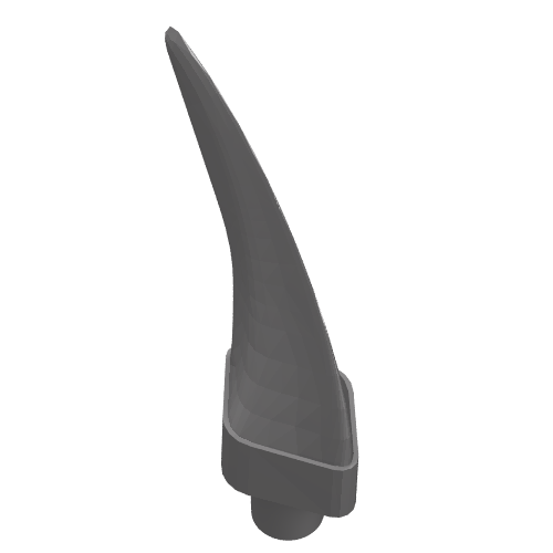 LEGO 87747 Barb / Claw / Horn / Tooth - Medium in Flat Silver - Authentic LEGO Part