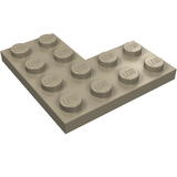 LEGO 2639 Plate 4 x 4 Corner in Dark Tan - Authentic LEGO Part