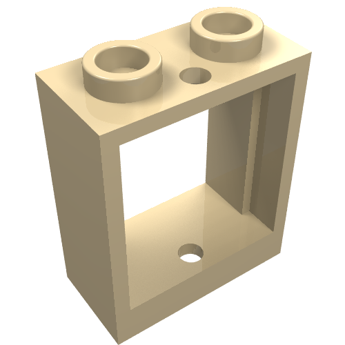 LEGO 60592 Window 1 x 2 x 2 Flat Front in Tan - Authentic LEGO Part