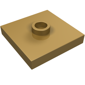 LEGO 87580 Plate, Modified 2 x 2 with Groove and 1 Stud in Center (Jumper) in Pearl Gold - Authentic LEGO Part