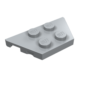LEGO 51739 Wedge, Plate 2 x 4 in Light Bluish Gray - Authentic LEGO Part
