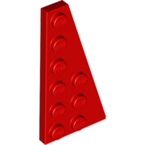 LEGO 54383 Wedge, Plate 6 x 3 Right in Red - Authentic LEGO Part