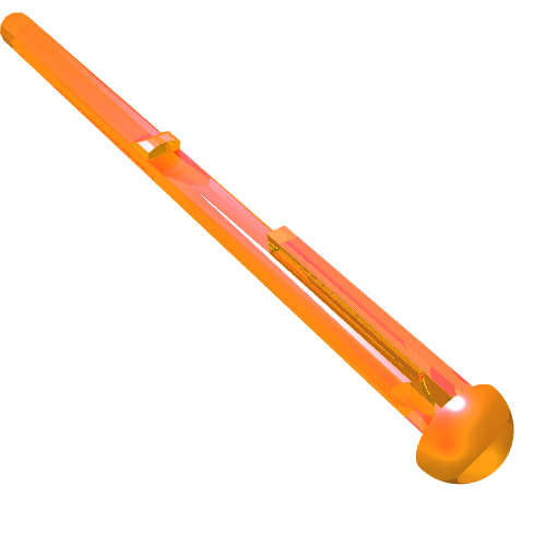 LEGO 15303 Projectile Arrow, Bar 8L with Round End (Spring Shooter Dart) in Trans-Orange - Authentic LEGO Part