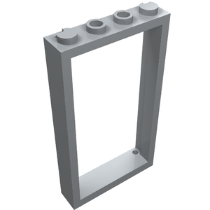 LEGO 60596 Door, Frame 1 x 4 x 6 with 2 Holes on Top and Bottom in Light Bluish Gray - Authentic LEGO Part