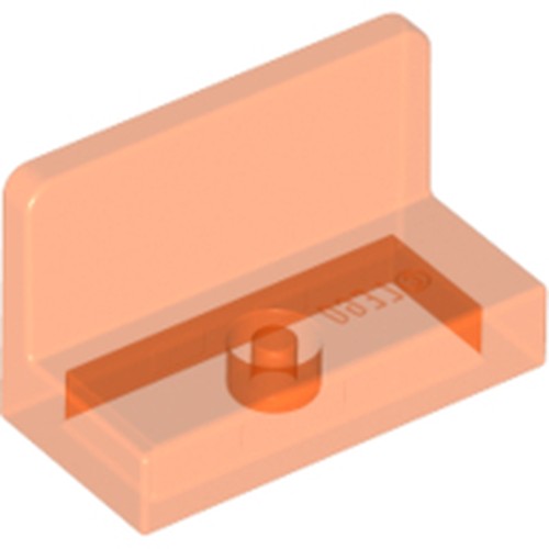 LEGO 4865b Panel 1 x 2 x 1 with Rounded Corners in Trans-Neon Orange - Authentic LEGO Part