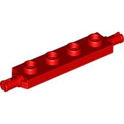 LEGO 2926 Plate, Modified 1 x 4 with Wheels Holder in Red - Authentic LEGO Part