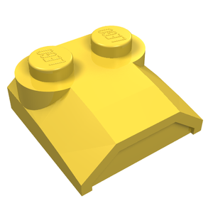 LEGO 41855 Slope, Curved 2 x 2 x 2/3 with 2 Studs and Curved Sides, Lip End in Yellow - Authentic LEGO Part