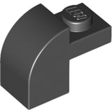 LEGO 6091 Brick Curved 1 x 2 x 1 1/3 with Curved Top in Black - Authentic LEGO Part