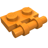 LEGO 2540 Plate, Modified 1 x 2 with Bar Handle on Side - Free Ends in Orange - Authentic LEGO Part