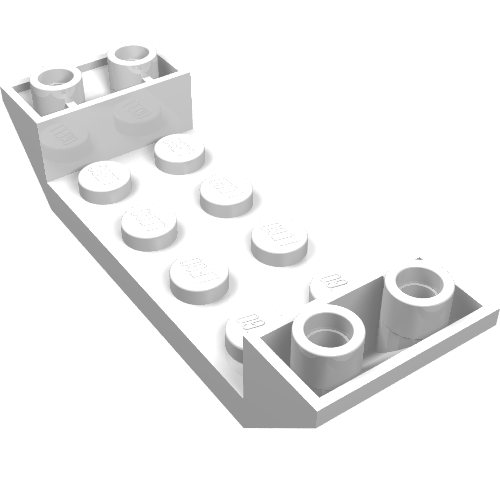 LEGO 22889 Slope, Inverted 45 6 x 2 Double with 2 x 4 Cutout in White - Authentic LEGO Part