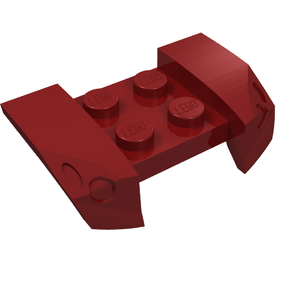 LEGO 44674 Vehicle, Mudguard 2 x 4 with Headlights Overhang in Dark Red - Authentic LEGO Part