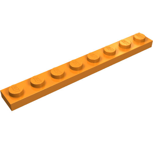 LEGO 3460 Plate 1 x 8 in Orange - Authentic LEGO Part