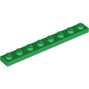 LEGO 3460 Plate 1 x 8 in Green - Authentic LEGO Part