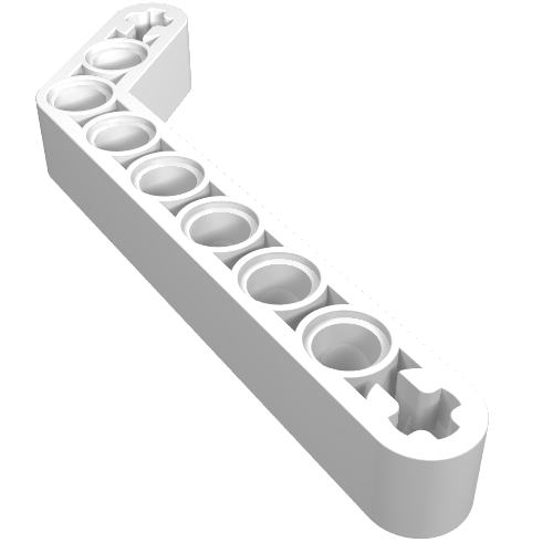 LEGO 32271 Technic, Liftarm, Modified Bent Thick 1 x 9 (7 - 3) in White - Authentic LEGO Part