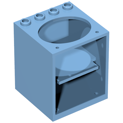 LEGO 6197 Container, Cupboard 4 x 4 x 4 with Elliptical Hole for Sink - Main Product Image
