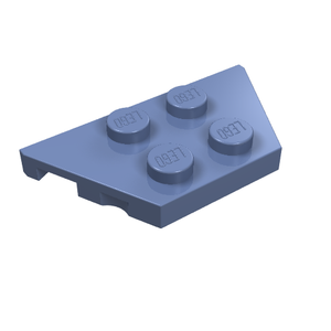 LEGO 51739 Wedge, Plate 2 x 4 in Sand Blue - Authentic LEGO Part