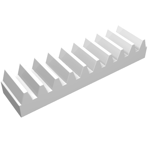 LEGO 3743 Technic, Gear Rack 1 x 4 in White - Authentic LEGO Part