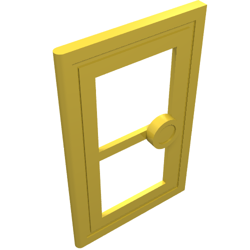 LEGO 7930 Door 1 x 3 x 4 with Glass in Yellow - Authentic LEGO Part