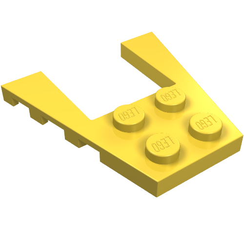 LEGO 43719 Wedge, Plate 4 x 4 in Yellow - Authentic LEGO Part
