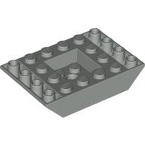 LEGO 30183 Slope, Inverted 45 6 x 4 Double with Recessed Center in Light Gray - Authentic LEGO Part