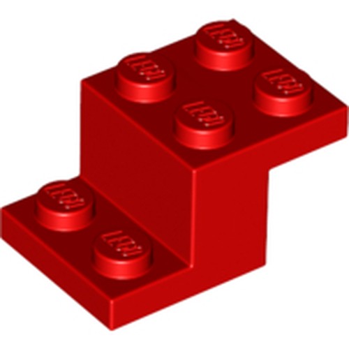 LEGO 18671 Bracket 3 x 2 x 1 1/3 with Bottom Tube in Red - Authentic LEGO Part