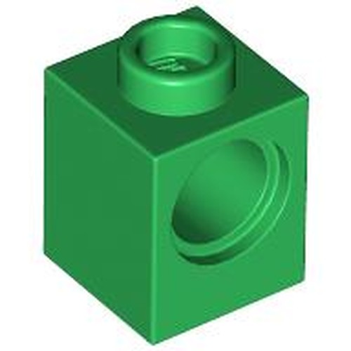 LEGO 6541 Technic, Brick 1 x 1 with Hole in Green - Authentic LEGO Part