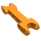 LEGO 50898 Technic, Axle and Pin Connector 2 x 7 with 2 Ball Joint Sockets, Rounded Ends in Orange - Authentic LEGO Part