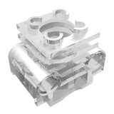 LEGO 2850b Technic Engine Cylinder with Partial Hollow Studs on Top and Bottom Slots in Trans-Clear - Authentic LEGO Part