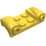 LEGO 93590 Vehicle, Mudguard 2 x 4 with Headlights and Curved Fenders in Yellow - Authentic LEGO Part