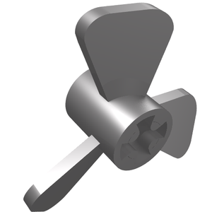LEGO 6041 Propeller 3 Blade 3 Diameter with Axle Hole in Flat Silver - Authentic LEGO Part