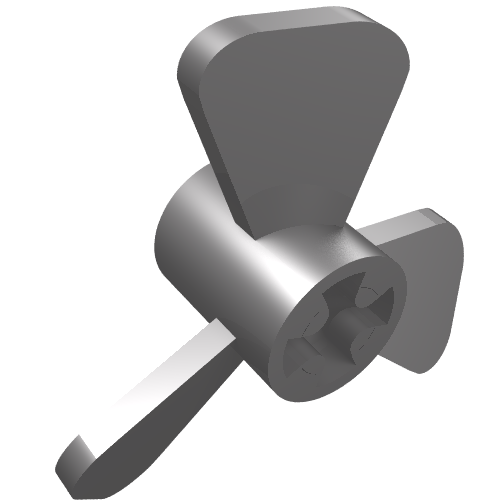 LEGO 6041 Propeller 3 Blade 3 Diameter with Axle Hole in Flat Silver - Authentic LEGO Part