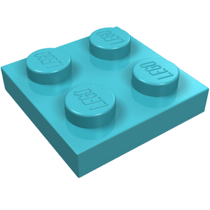 LEGO 3022 Plate 2 x 2 in Medium Azure - Authentic LEGO Part