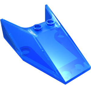LEGO 6152a Windscreen 6 x 4 x 1 1/3 with Bottom Tabs and Hollow Studs in Trans-Dark Blue - Authentic LEGO Part