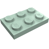 LEGO 3021 Plate 2 x 3 in Sand Green - Authentic LEGO Part