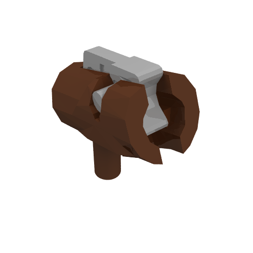 LEGO 15391c01 Minifigure, Weapon Gun, Mini Blaster / Shooter with Dark Bluish Gray Trigger (15391 / 15392) in Reddish Brown - Authentic LEGO Part