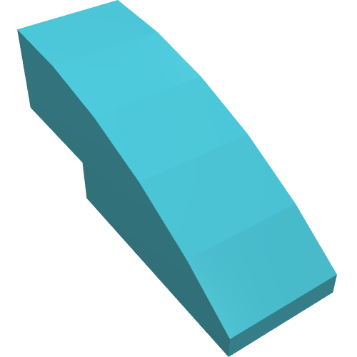 LEGO 50950 Slope, Curved 3 x 1 in Medium Azure - Authentic LEGO Part