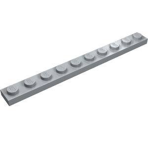 LEGO 4477 Plate 1 x 10 in Light Bluish Gray - Authentic LEGO Part