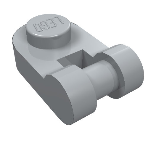 LEGO 26047 Plate, Round 1 x 1 with Bar Handle in Light Bluish Gray - Authentic LEGO Part