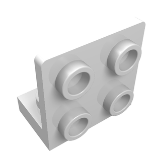LEGO 99207 Bracket 1 x 2 - 2 x 2 Inverted in White - Authentic LEGO Part