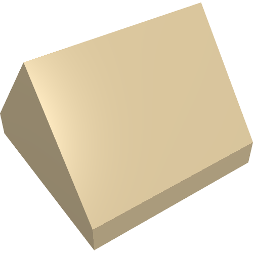 LEGO 35464 Slope 45 1 x 1 x 2/3 Double in Tan - Authentic LEGO Part