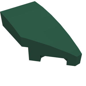 LEGO 29119 Wedge 2 x 1 x 2/3 Right in Dark Green - Authentic LEGO Part