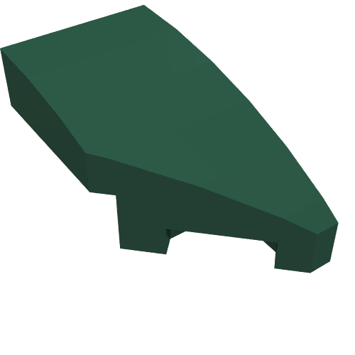 LEGO 29119 Wedge 2 x 1 x 2/3 Right in Dark Green - Authentic LEGO Part