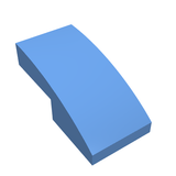 LEGO 11477 Slope, Curved 2 x 1 x 2/3 in Medium Blue - Authentic LEGO Part