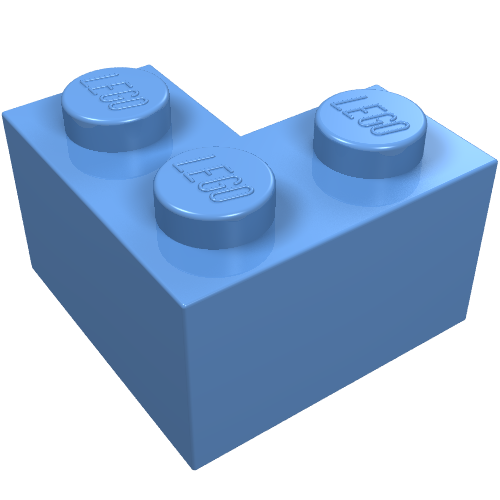 LEGO 2357 Brick 2 x 2 Corner in Medium Blue - Authentic LEGO Part