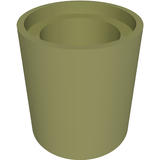 LEGO 18654 Light Bluish Gray Technic, Liftarm Thick 1 x 1 (Spacer) in Olive Green - Authentic LEGO Part