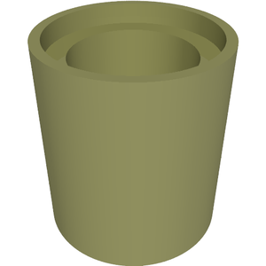 LEGO 18654 Light Bluish Gray Technic, Liftarm Thick 1 x 1 (Spacer) in Olive Green - Authentic LEGO Part