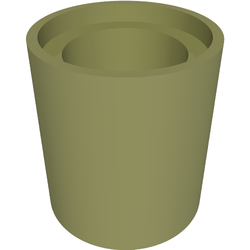 LEGO 18654 Light Bluish Gray Technic, Liftarm Thick 1 x 1 (Spacer) in Olive Green - Authentic LEGO Part