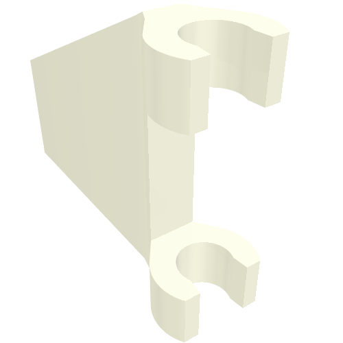 LEGO 80324 Flag 2 x 2 Trapezoid with Flared Area between Clips in White - Authentic LEGO Part